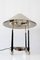 Lámpara de mesa alemana Mid-Century modernista de latón niquelado, años 70, Imagen 5