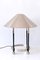 Lámpara de mesa alemana Mid-Century modernista de latón niquelado, años 70, Imagen 11