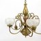 Spanish Brass 6-Arm Chandelier, 1950s, Immagine 6