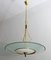 Mid-Century Brass and Glass Church Chandelier by Pietro Chiesa for Fontana Arte, 1940s, Image 7