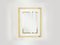 Espejo de latón y laca blanca de Jean Claude Mahey para Maison Roméo, años 70, Imagen 2
