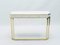 White Lacquered & Brass Console Table by Jean Claude Mahey for Maison Roméo, 1970s 1