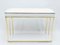 White Lacquered & Brass Console Table by Jean Claude Mahey for Maison Roméo, 1970s 11