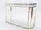 White Lacquered & Brass Console Table by Jean Claude Mahey for Maison Roméo, 1970s 4