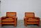 Vintage Italian Cognac Leather Lounge Chairs, 1970s, Set of 2 1