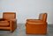 Vintage Italian Cognac Leather Lounge Chairs, 1970s, Set of 2, Image 2