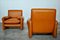 Vintage Italian Cognac Leather Lounge Chairs, 1970s, Set of 2, Image 3