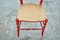 Italian Lacquered Red and Gold Chiavarine Dining Chairs, 1950s, Set of 4 6