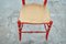 Italian Lacquered Red and Gold Chiavarine Dining Chairs, 1950s, Set of 4, Image 6