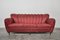 Italienisches Mid-Century 3-Sitzer Sofa in Rot & Gold von Paolo Buffa, 1950er 1