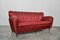Mid-Century Italian Red and Gold 3-Seater Sofa by Paolo Buffa, 1950s, Image 2