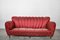 Mid-Century Italian Red and Gold 3-Seater Sofa by Paolo Buffa, 1950s, Image 4