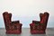 Mid-Century Italian Red Damask Velvet Lounge Chairs, 1950s, Set of 2, Image 2