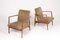 Teak and Velvet Lounge Chairs from C.B. Hansen, 1950s, Set of 2 2