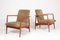 Teak and Velvet Lounge Chairs from C.B. Hansen, 1950s, Set of 2 1