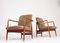 Teak and Velvet Lounge Chairs from C.B. Hansen, 1950s, Set of 2 7