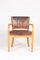 Mid-Century Danish Patinated Leather Armchair from Fritz Hansen, 1940s, Image 3