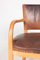 Mid-Century Danish Patinated Leather Armchair from Fritz Hansen, 1940s, Image 2