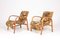 Mid-Century Danish Bamboo and Elm Lounge Chairs from Wengler, 1940s, Set of 2 1