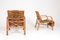 Mid-Century Danish Bamboo and Elm Lounge Chairs from Wengler, 1940s, Set of 2 14