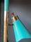 American Turquoise Floor Lamp from Lightolier, 1950s 22