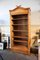 Napoleon III French Brown Wooden Faux Bamboo Storage Cabinet 1