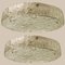 Large Textured Glass Ceiling Lamps by Kaiser, 1960s, Set of 2 5