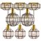 Iron and Clear Glass Light Fixtures by Limburg, 1960s, Set of 8 1