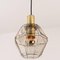 Geometric Brass and Clear Glass Pendant Light by Limburg, 1970s, Image 4