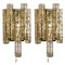 Brass and Glass Wall Lights by Doria Leuchten Germany, 1960s, Set of 2 1
