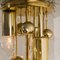 Space Age Brass and Blown Glass Chandeliers by Doria Leuchten Germany, Set of 2 5