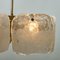 Ice Glass Pendant Light by J.T. Kalmar, 1960s 11