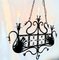 Vintage Italian Wrought Iron Ceiling Lamps, Set of 2 2