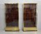 Glass and Brass Display Cabinets, 1930s, Set of 2 1