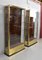 Glass and Brass Display Cabinets, 1930s, Set of 2 2