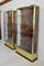 Glass and Brass Display Cabinets, 1930s, Set of 2 3