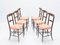 Walnut Dining Chairs by Fratelli Levaggi for Campanino Chiavari, 1950s, Set of 6, Image 2