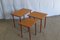 Tables Gigognes en Teck de Fabian, Danemark, 1960s, Set de 3 1