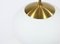 Large Danish Modern Brass and Opaline Glass Peanut Pendant Lamp by Bent Karlby for Lyfa, 1950s 6