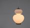 Large Danish Modern Brass and Opaline Glass Peanut Pendant Lamp by Bent Karlby for Lyfa, 1950s 4