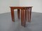 Danish Teak Nesting Tables, 1960s, Set of 3 6