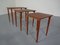 Tables Gigognes en Teck, Danemark, 1960s, Set de 3 4