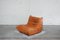 Togo Chair in Cognac Leather by Michel Ducaroy for Ligne Roset, 1980s 23