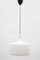 Diamond Molded White Opal Glass Pendant Lamp, 1961 6