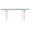 Vintage Acrylic Glass & Glass Top Console Dining Table, 1970s, Image 1
