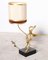 Lámpara de mesa Flying Birds de latón, años 70, Imagen 3