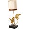 Brass Flying Birds Table Lamp, 1970s, Image 1