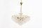 Large Brass Gilt and Faceted Crystal Chandelier from Palwa, 1970s 3