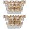 Gilt Brass & Crystal Sconces by Palme and Walter for Palwa, 1950s, Set of 2 1