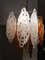 Lámpara colgante italiana de cristal de Murano marrón y blanco, años 60, Imagen 5